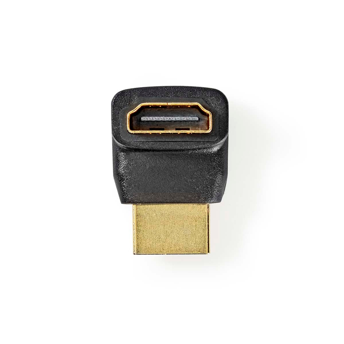 HDMI™ Adapter | HDMI™ Connector | HDMI™ Output | Gold Plated | Angled 270° | ABS | Black | 1 pc. | Box