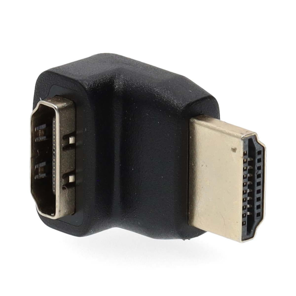 HDMI™ Adapter | HDMI™ Connector | HDMI™ Output | Gold Plated | Angled 270° | ABS | Black | 1 pc. | Box