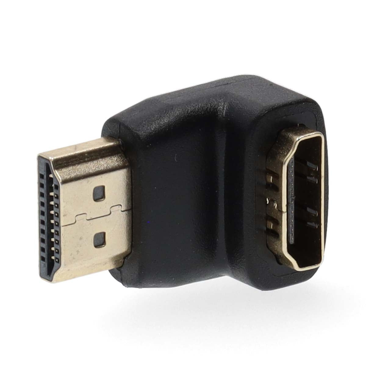 HDMI™ Adapter | HDMI™ Connector | HDMI™ Output | Gold Plated | Angled 90° | ABS | Black | 1 pc. | Box