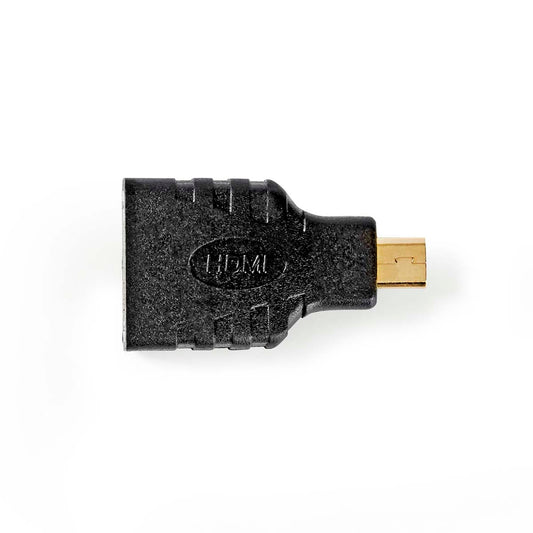 HDMI™ Adapter | HDMI™ Micro connector | HDMI™ Output | Gold Plated | Straight | ABS | Black | 1 pc. | Box