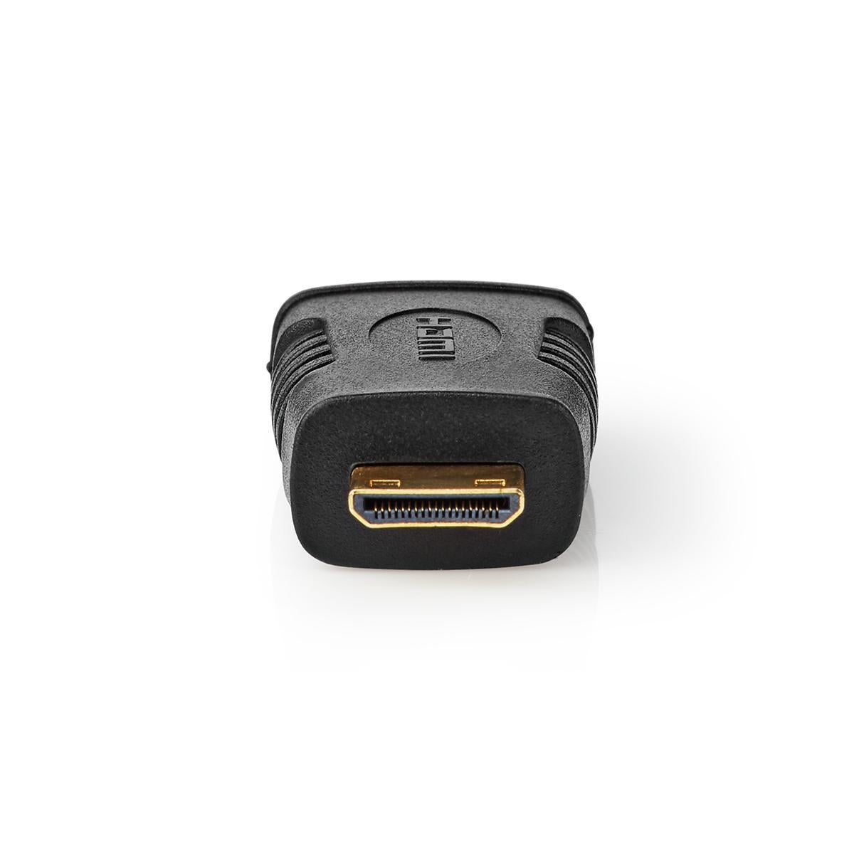 HDMI™ Adapter | HDMI™ Mini connector | HDMI™ Female | Gold Plated | Straight | ABS | Black | 1 pc. | Plastic bag