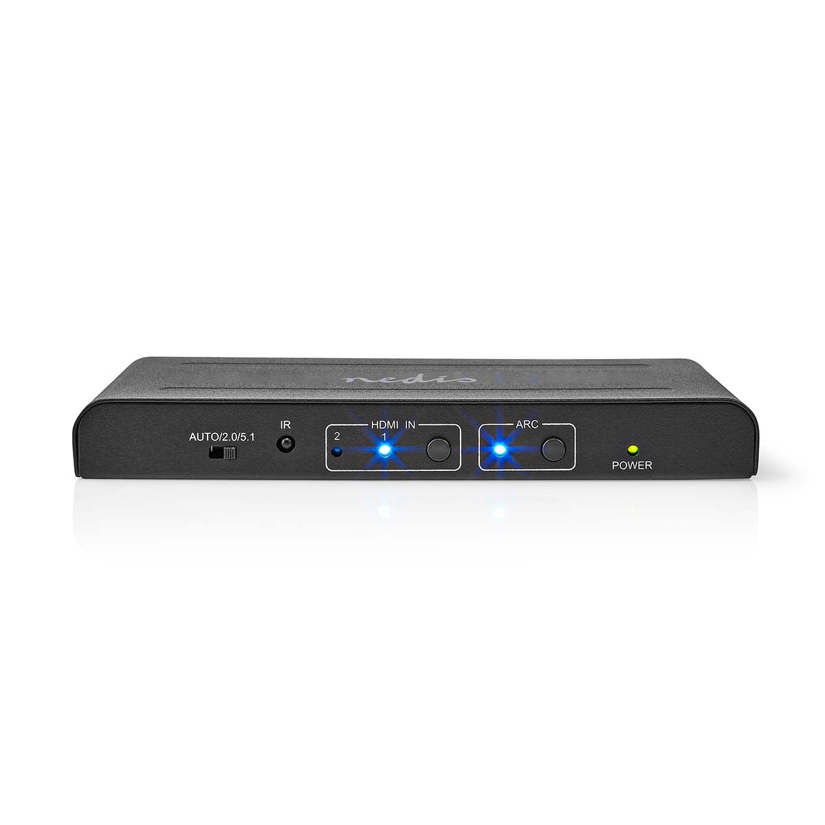 HDMI™ Extractor | 2x HDMI™ Input | TosLink Female / 1x HDMI™ output / 2x RCA / 3.5 mm | Maximum resolution: 4K@60Hz | 18 Gbps | Metal | Anthracite | Box