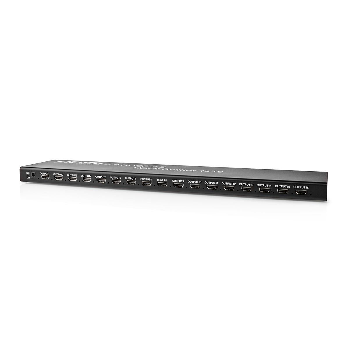 HDMI™ Splitter | 16 port(s) | HDMI™ Input | USB-A Female / 16x HDMI™ Output | 4K@60Hz | 18 Gbps | Metal | Anthracite