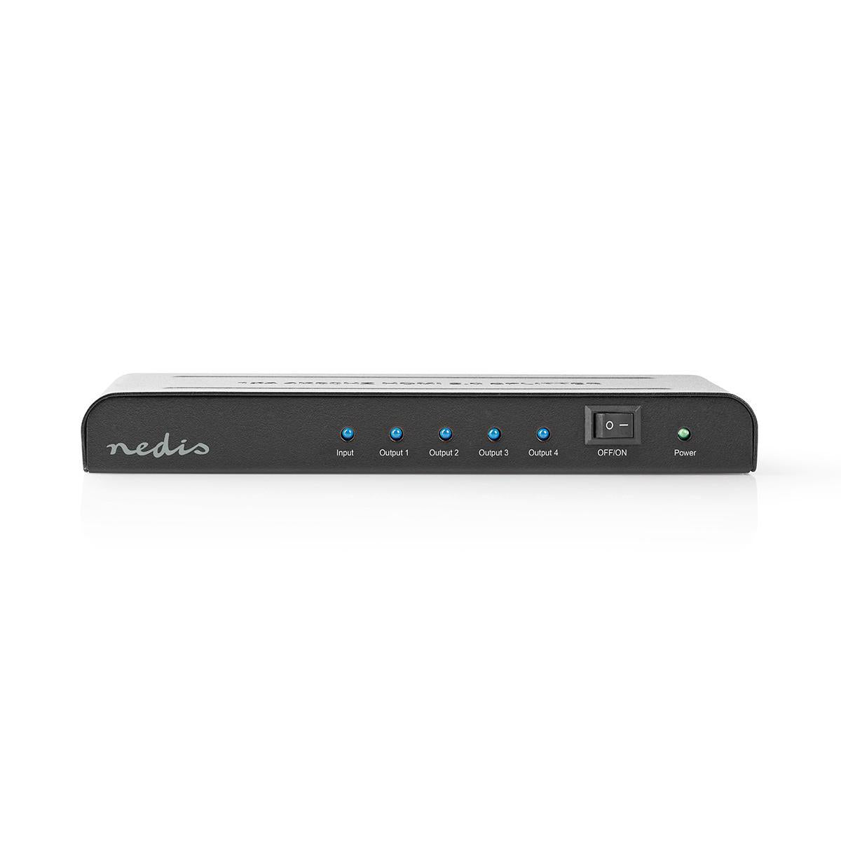 HDMI™ Splitter | 4-Port port(s) | HDMI™ input | 4x HDMI™ Output | 4K@60Hz | 18 Gbps | Metal | Anthracite