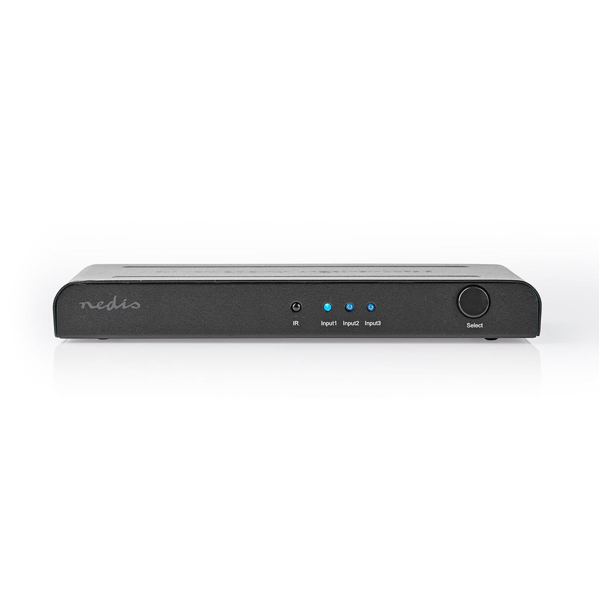 HDMI™ Switch | 3-Port port(s) | 3x HDMI™ Input | 1x HDMI™ output | 4K@60Hz | 18 Gbps | Remote controlled | Metal | Anthracite