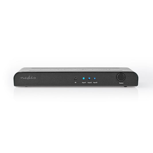 HDMI™ Switch | 3-Port port(s) | 3x HDMI™ Input | 1x HDMI™ output | 4K@60Hz | 18 Gbps | Remote controlled | Metal | Anthracite