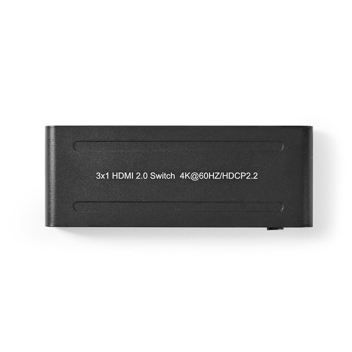 HDMI™ Switch | 3-Port port(s) | 3x HDMI™ Input | 1x HDMI™ output | 4K@60Hz | 18 Gbps | Remote controlled | Metal | Anthracite