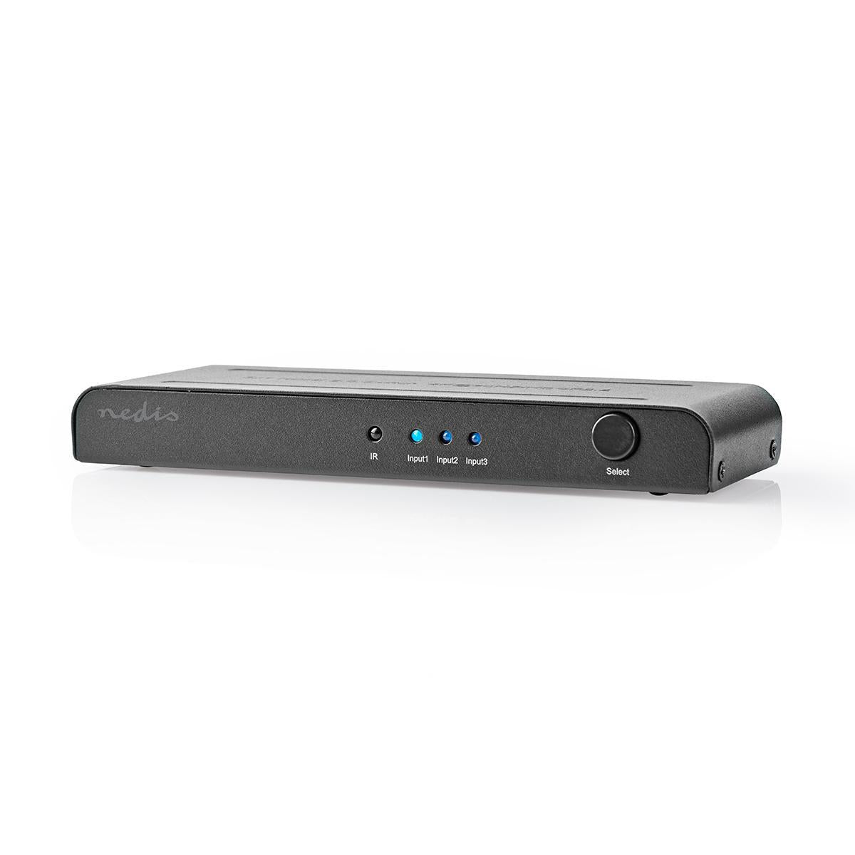 HDMI™ Switch | 3-Port port(s) | 3x HDMI™ Input | 1x HDMI™ output | 4K@60Hz | 18 Gbps | Remote controlled | Metal | Anthracite
