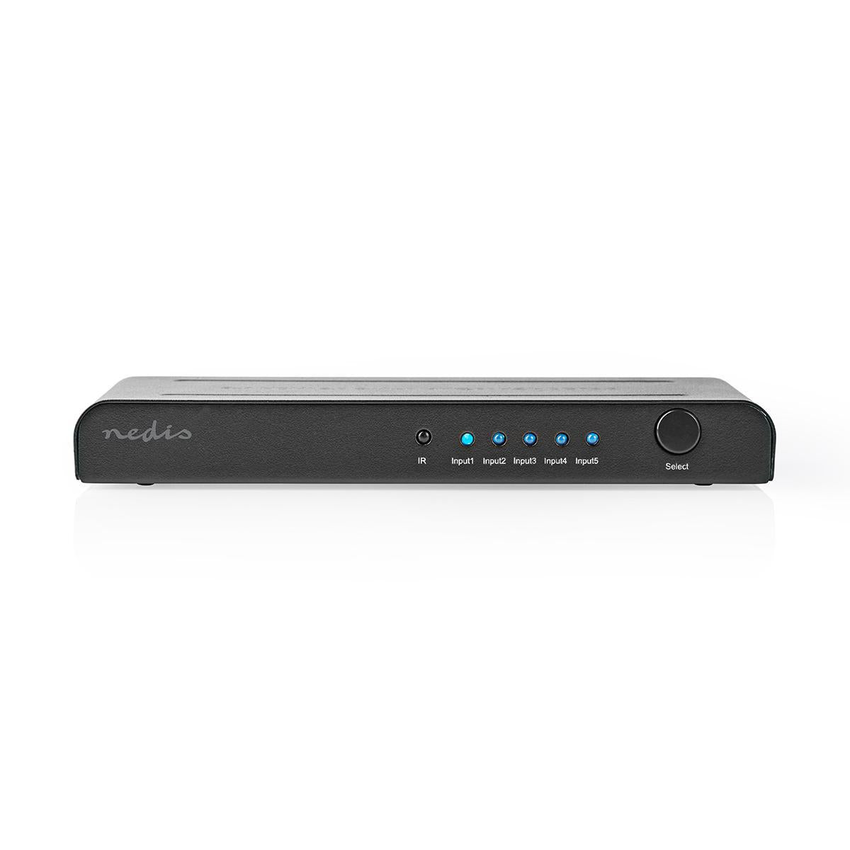 HDMI™ Switch | 5-Port port(s) | 5x HDMI™ Input | 1x HDMI™ output | 4K@60Hz | 18 Gbps | Remote controlled | Metal | Anthracite