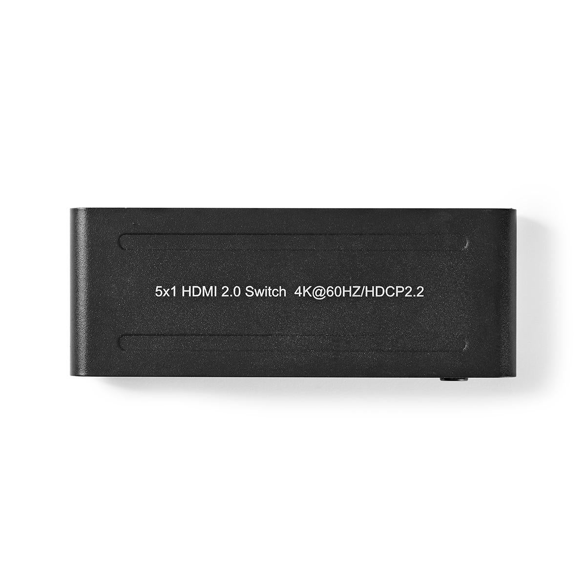 HDMI™ Switch | 5-Port port(s) | 5x HDMI™ Input | 1x HDMI™ output | 4K@60Hz | 18 Gbps | Remote controlled | Metal | Anthracite
