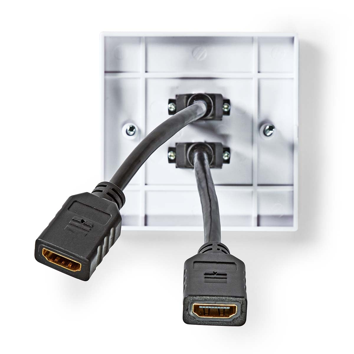 HDMI™ Wall Box | 2x HDMI™ Female | 4K@60Hz | HDMI™ Female | Black | 18 Gbps | Gold Plated | Envelope