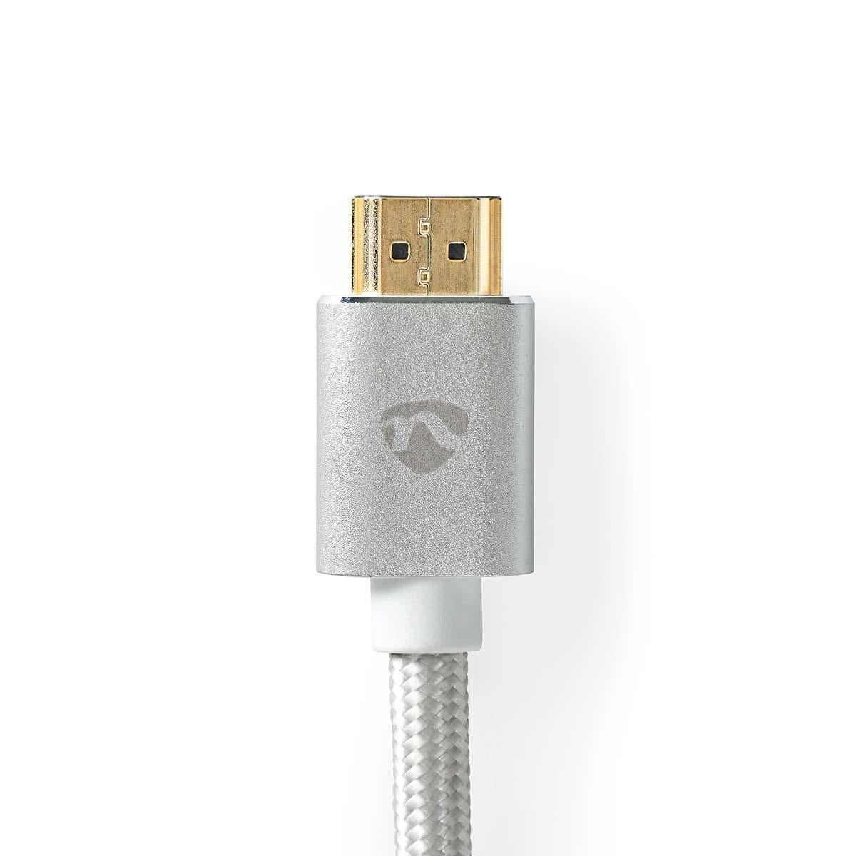 HDMI™ cable | HDMI™ Connector | DVI-D 24+1-Pin Male | 2560x1600 | Gold Plated | 2.00 m | Straight | Braided | Silver | Carton with covered window