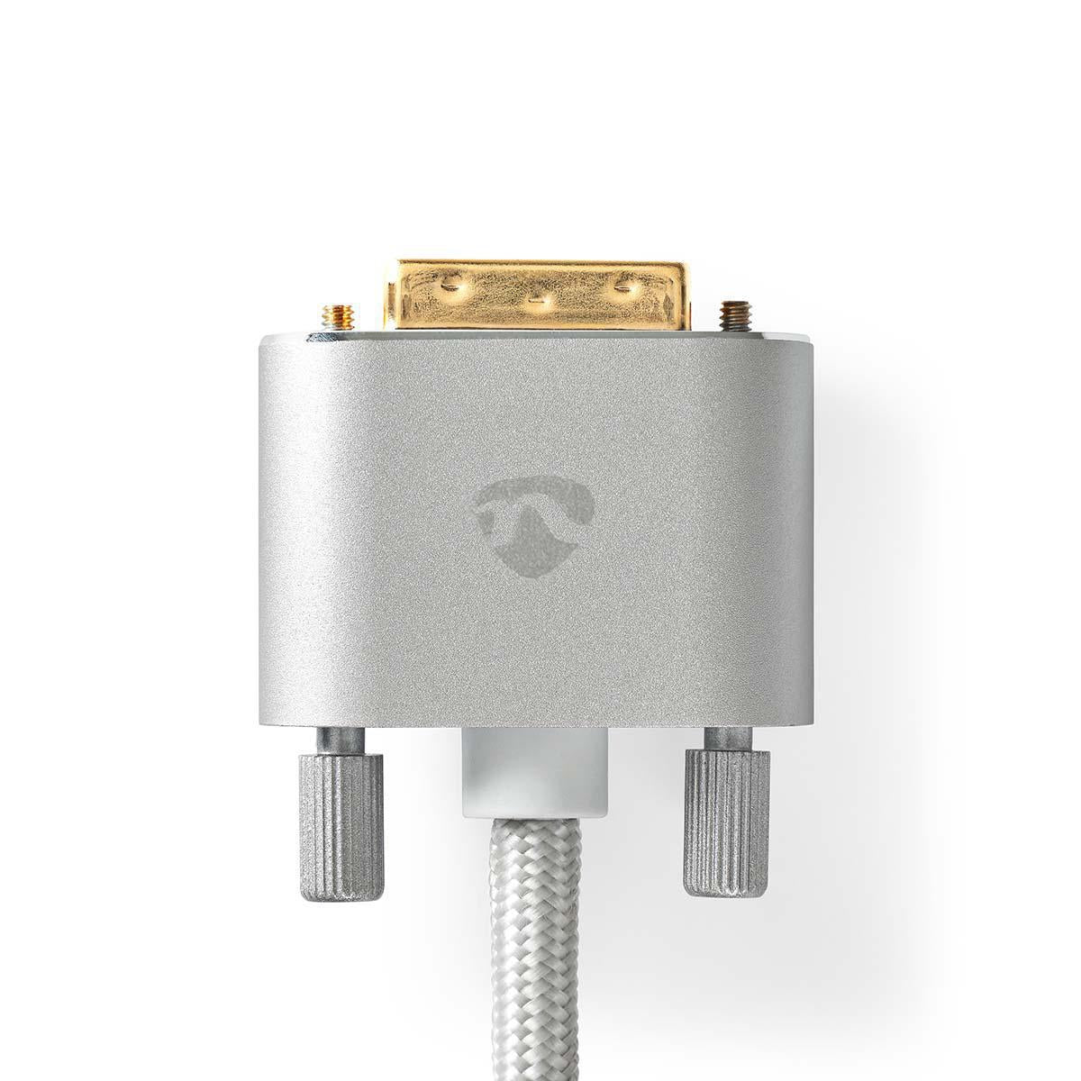 HDMI™ cable | HDMI™ Connector | DVI-D 24+1-Pin Male | 2560x1600 | Gold Plated | 2.00 m | Straight | Braided | Silver | Carton with covered window