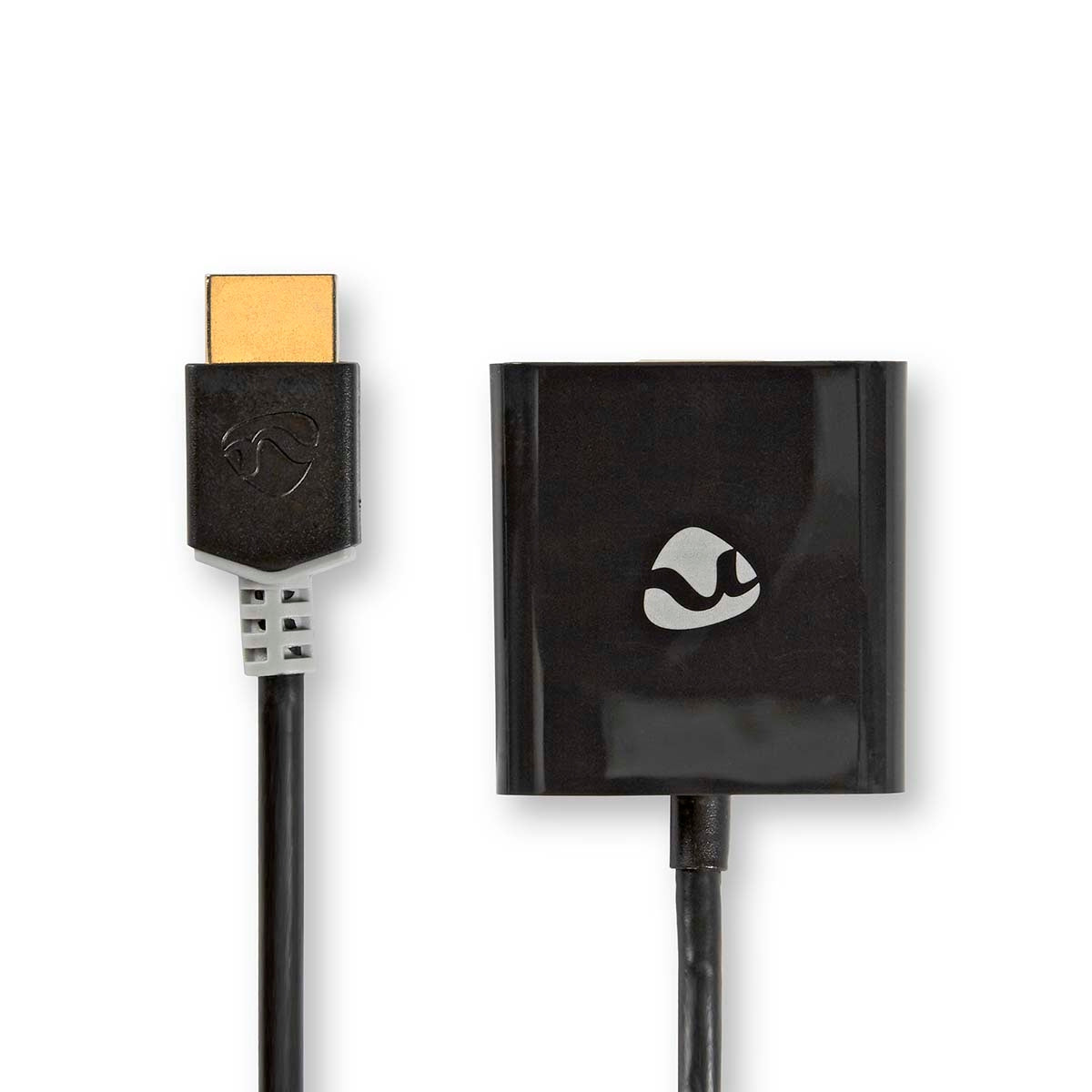 HDMI™ cable | HDMI™ Connector | VGA female 15p / 3.5 mm Female | 1080p | Gold Plated | 0.20 m | Straight | PVC | Anthracite | Window Box with Euro Lock