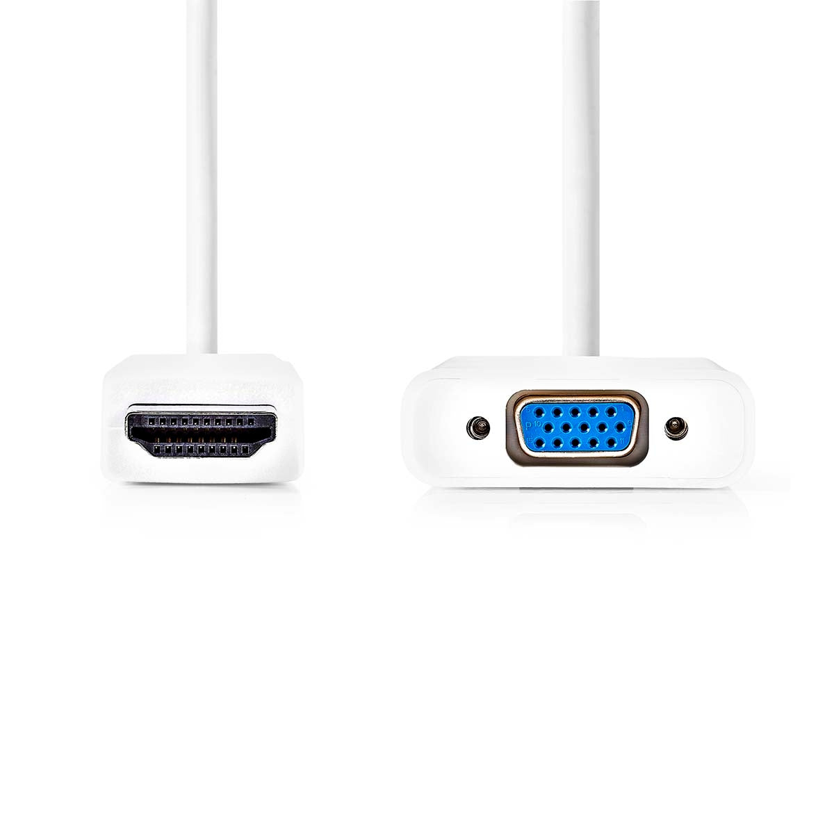 HDMI™ cable | HDMI™ Connector | VGA female 15p / 3.5 mm Female | 1080p | Nickel Plated | 0.20 m | Straight | PVC | White | Envelope