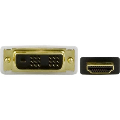 HDMI to DVI cable / 19-pin ha-DVI-D Single Link 19-pin ha / gold-plated connectors / black/white / 3m