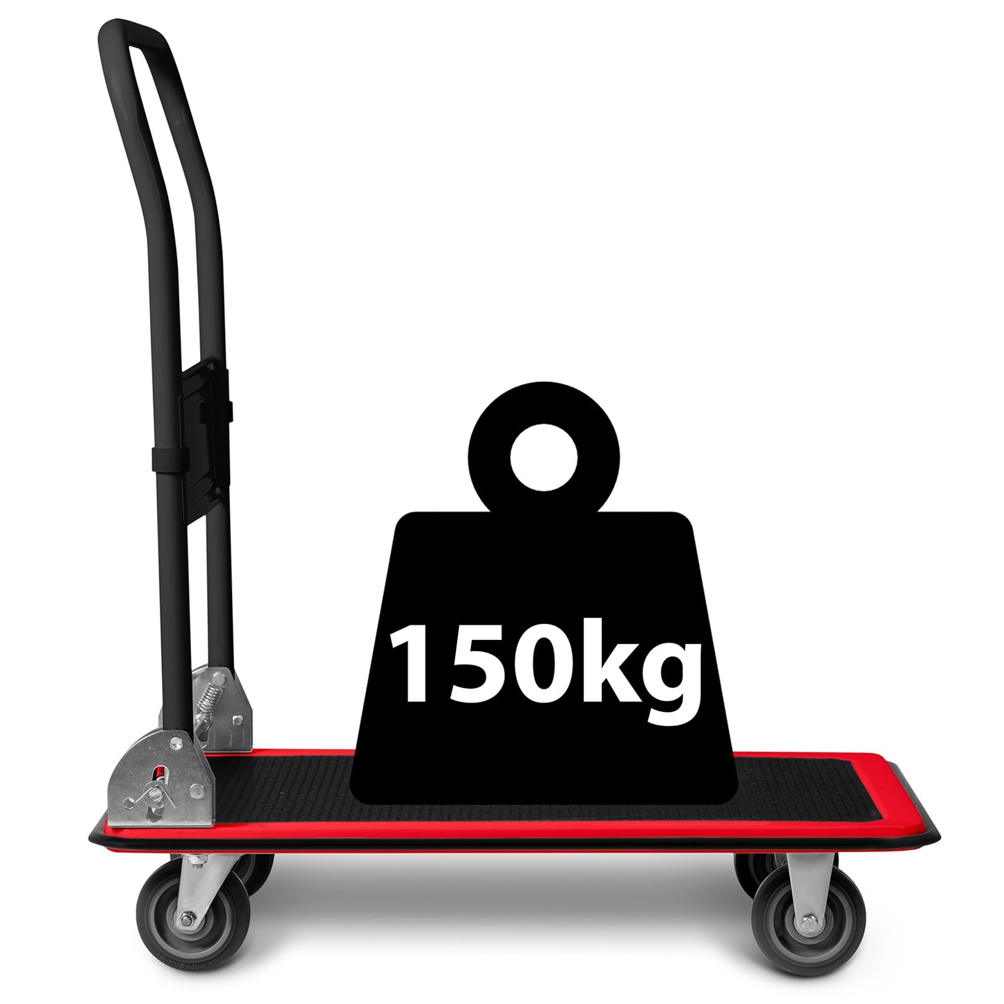 HM-505 platform transport trolley, black and red