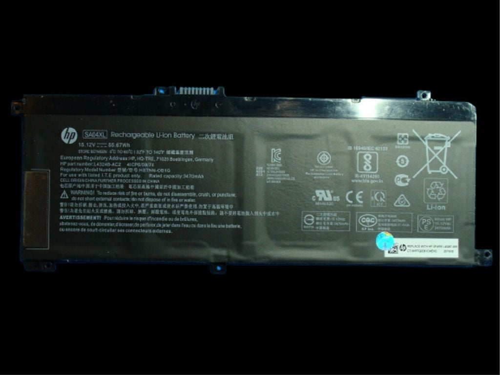 HP L43267-005 Laptop Battery, 55Wh, 3.6Ah, Li-ion - SA04XL