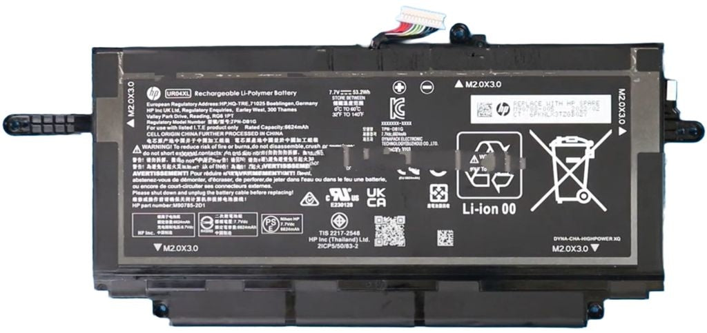 HP M90788-005 Laptop Battery, 53Wh, 3.64Ah, Li-ion -UR04XL