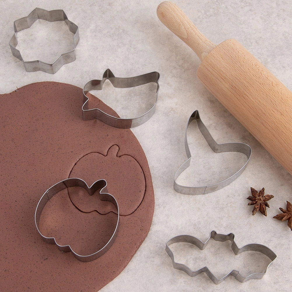 Halloween Cookie Cutters Set, 6 Pcs Stainless Steel