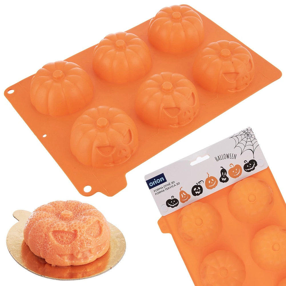 Halloween Pumpkin Silicone Baking Mold, 27x18x4 cm