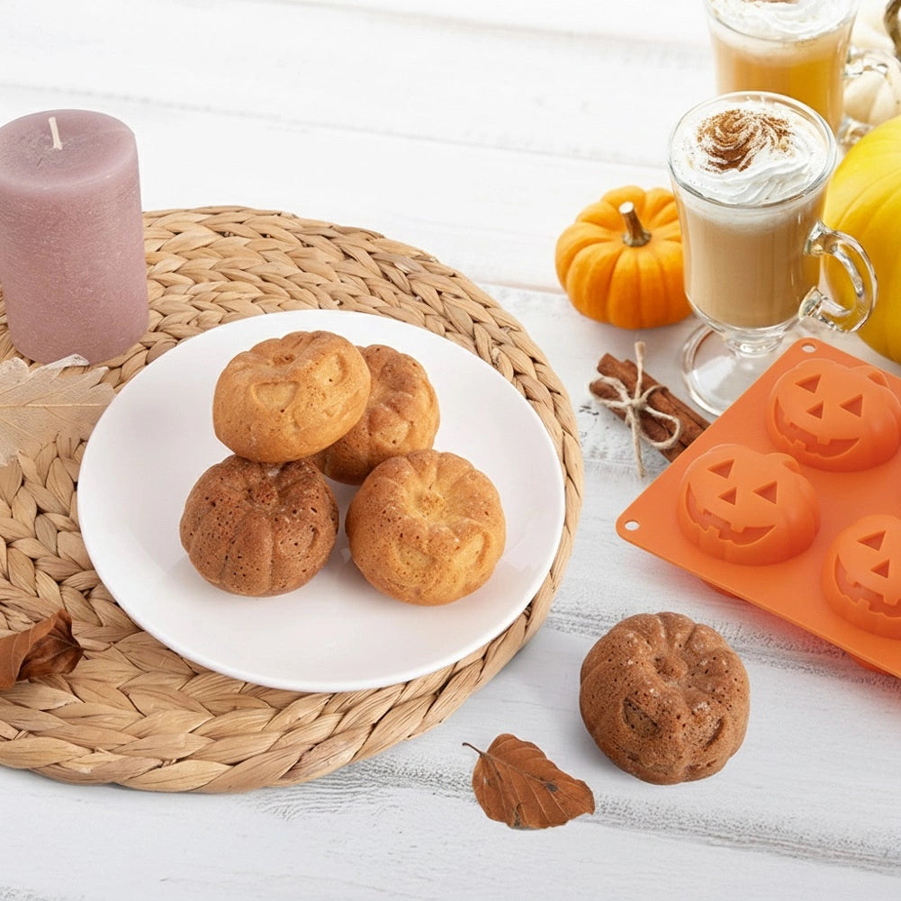 Halloween Pumpkin Silicone Baking Mold, 27x18x4 cm