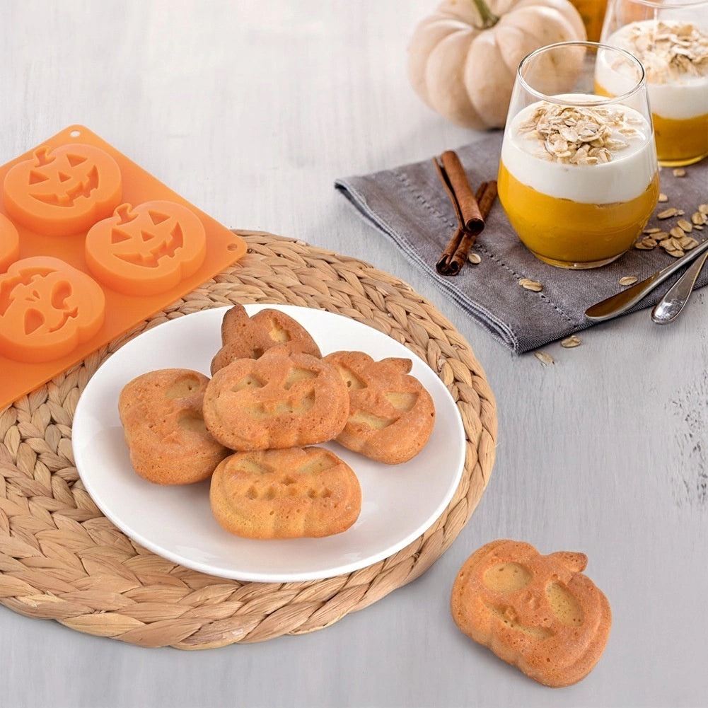 Halloween Pumpkin Silicone Cookie Mold, 25x18x3 cm