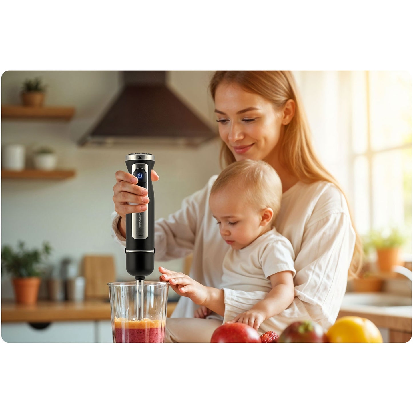 Hand Blender 1500W with Bottle and Accessories