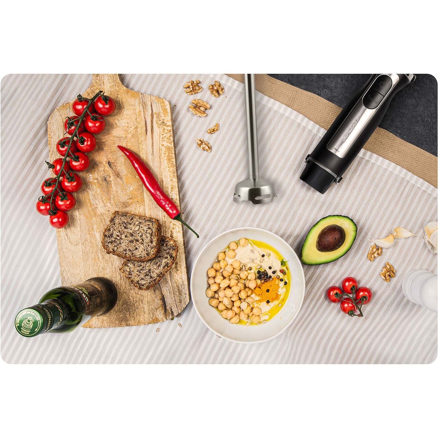 Hand Blender 1500W with Bottle and Accessories