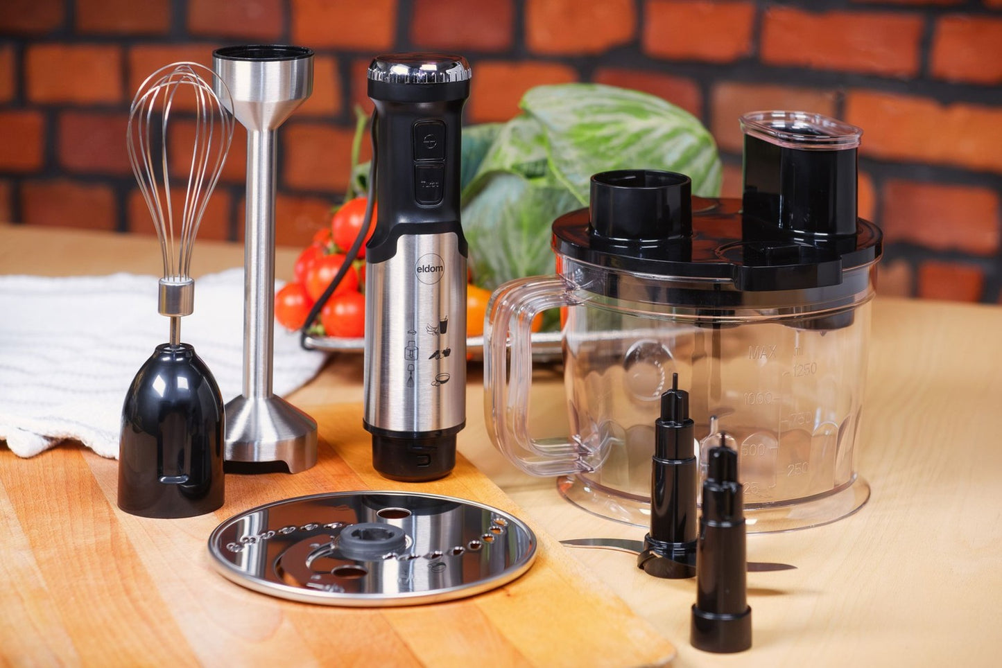 Hand Blender Chopper, 1000W, 12-Speed, Turbo Function