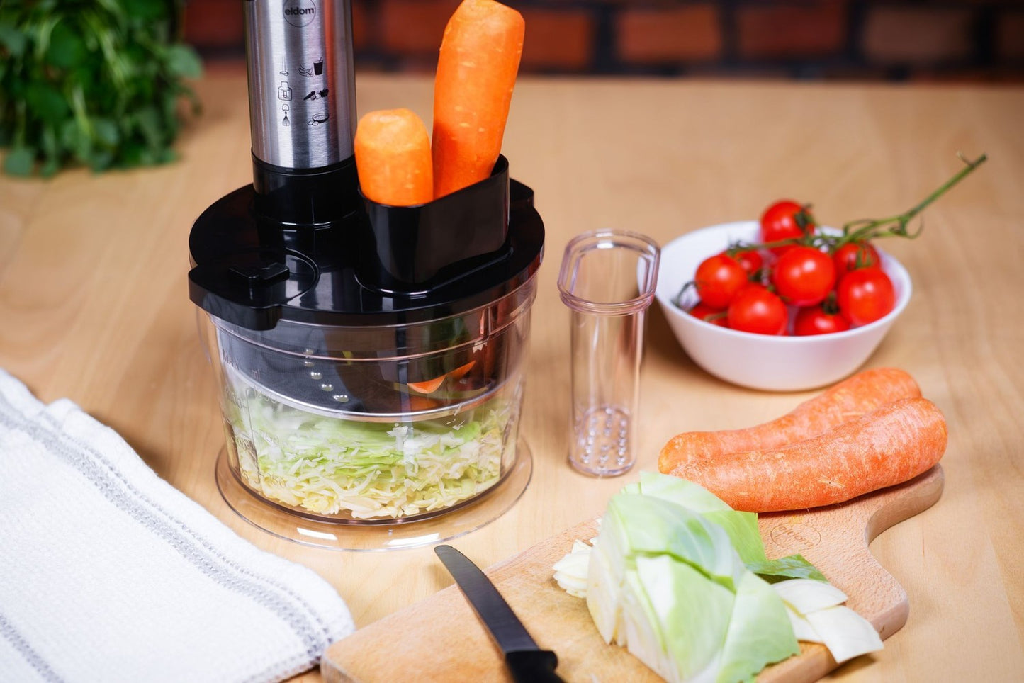 Hand Blender Chopper, 1000W, 12-Speed, Turbo Function