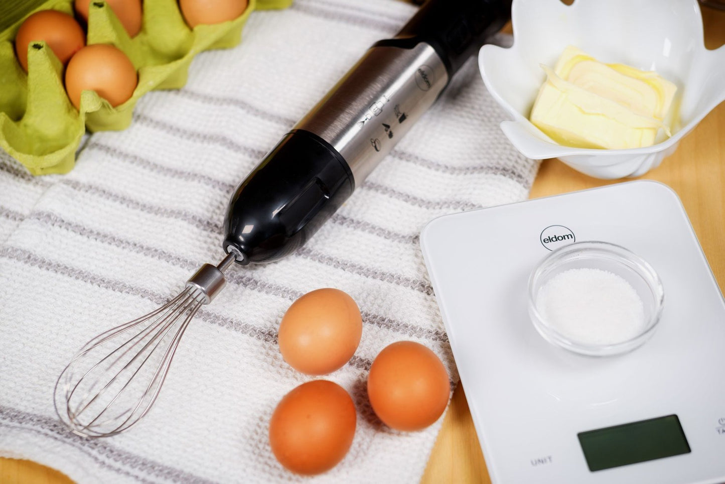 Hand Blender Chopper, 1000W, 12-Speed, Turbo Function