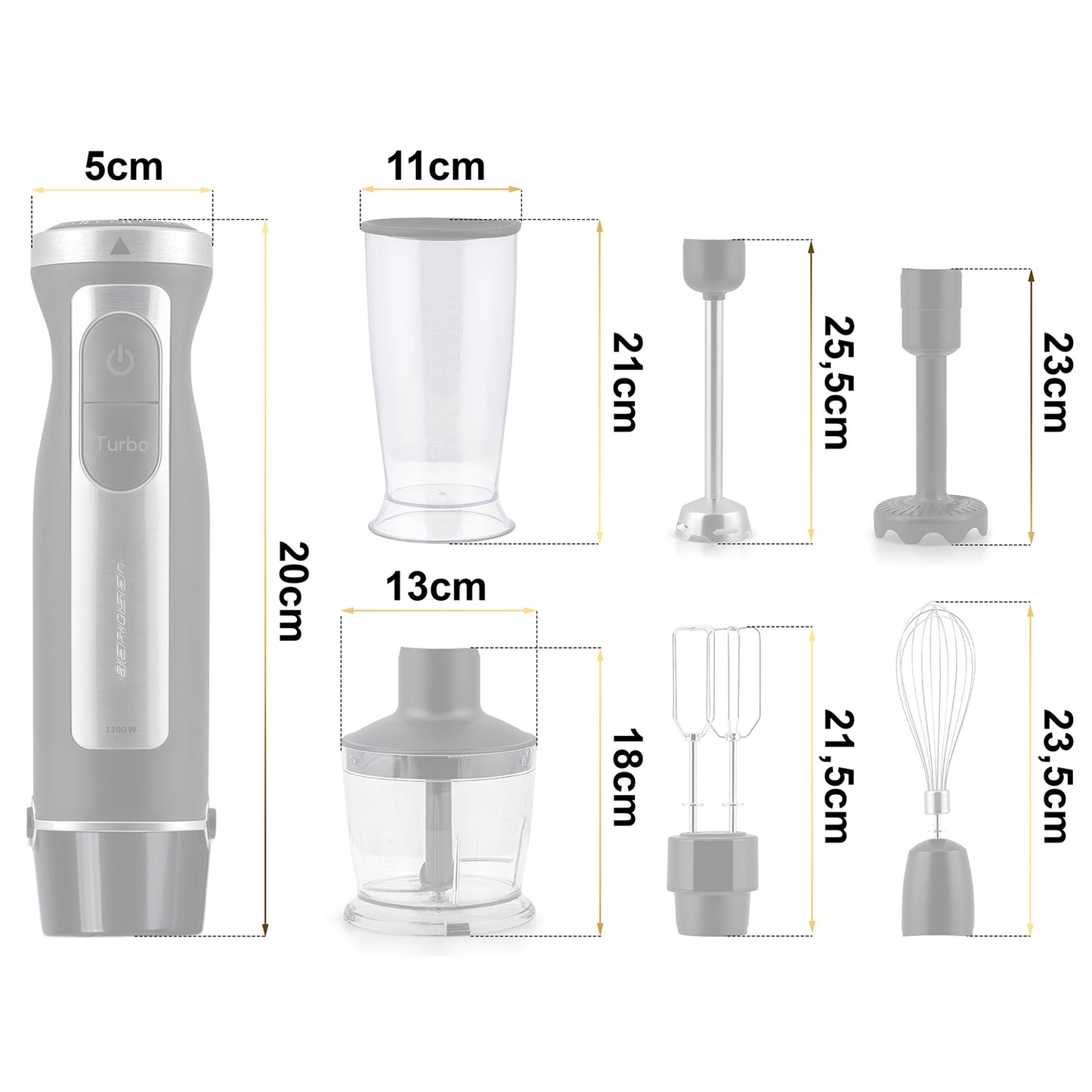 Hand blender 1500 W BD-754 Berdsen