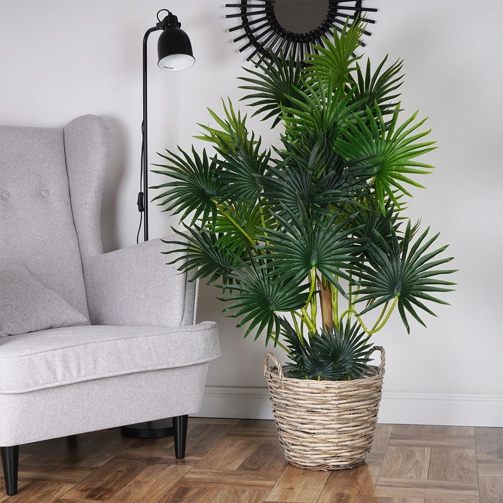 Hand-braided willow plant pot with waterproof foil-covered inside