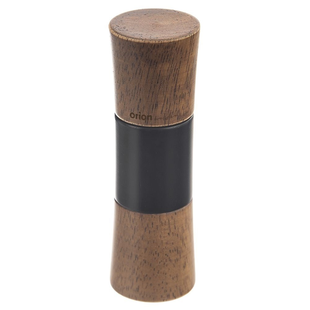 Hand grinder for pepper, salt and spices in rubber wood and plastic
