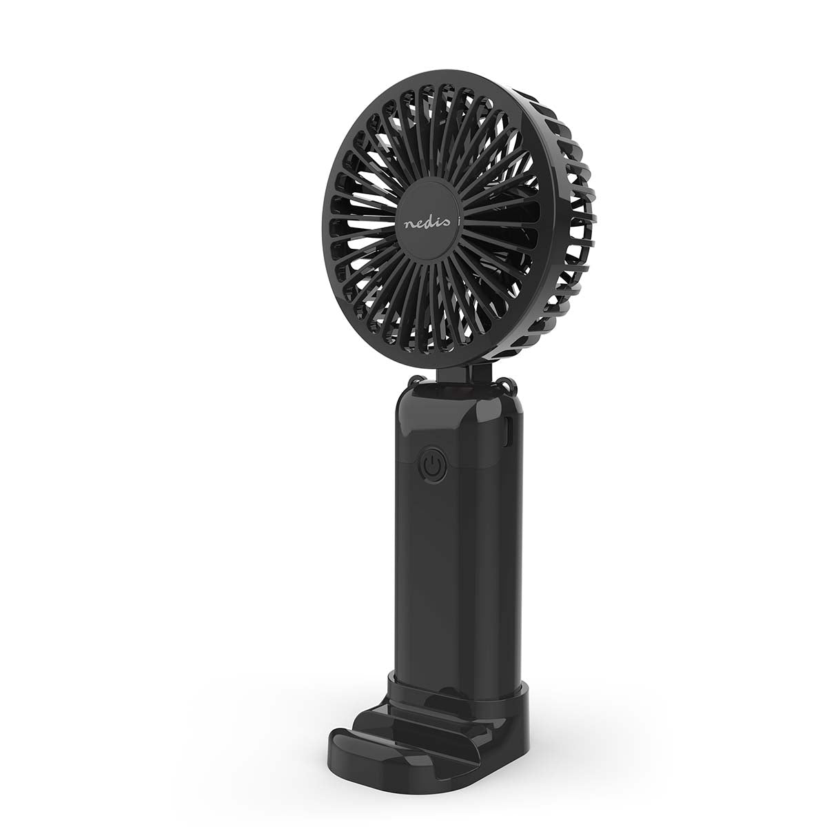 Handheld Fan, 6-Speed, 90mm, Black, Rechargeable Battery