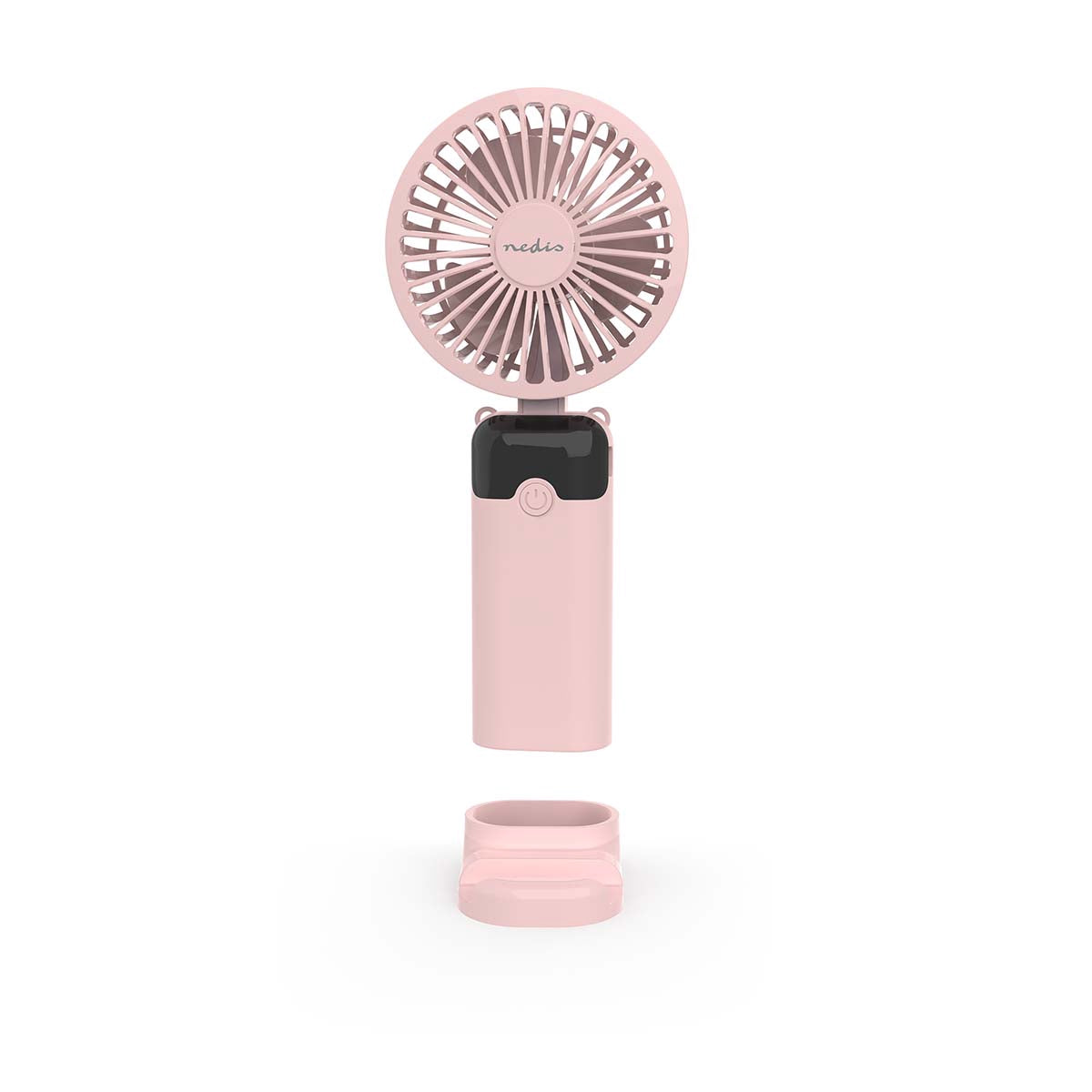 Handheld Fan, 6 Speeds, 90mm, Pink, Rechargeable