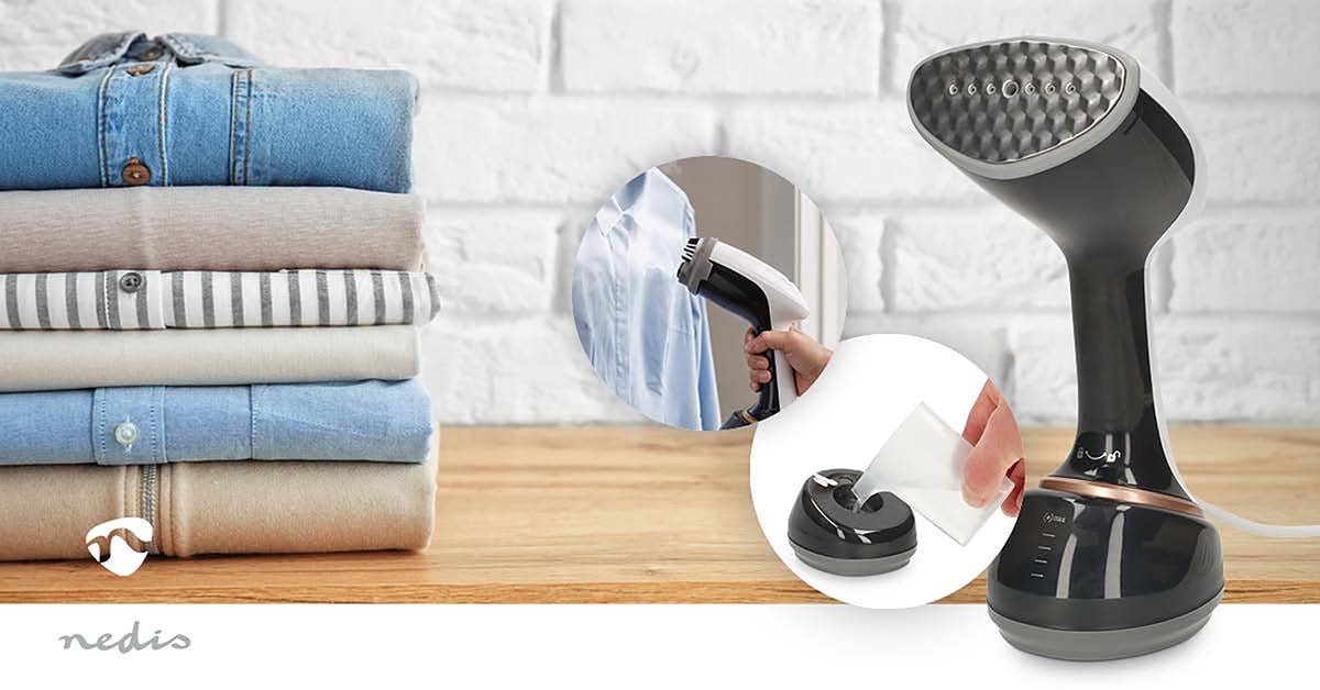 Handheld Garment Steamer, 1700W, 370ml, Dual-Position Use