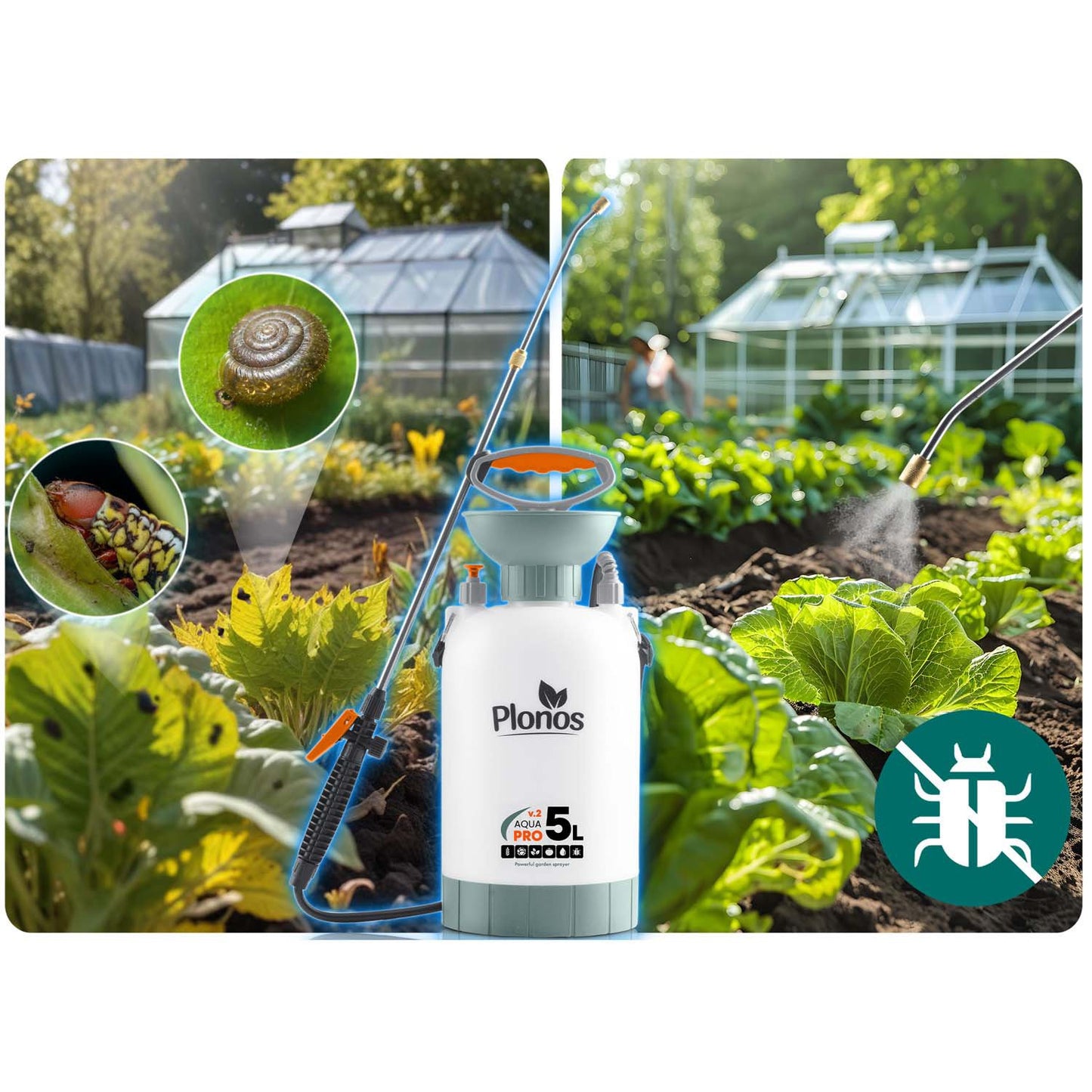 Handheld Pressure Sprayer 5L with Adjustable Lance