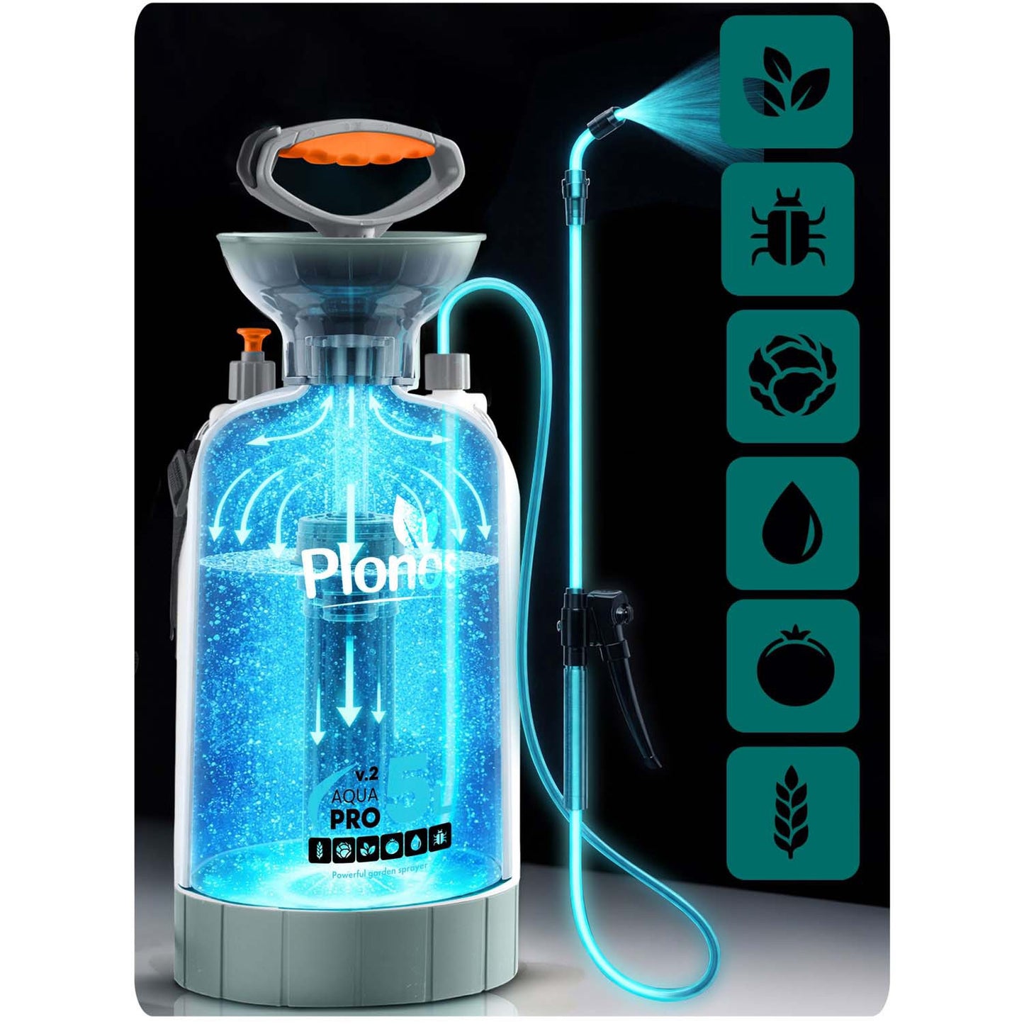 Handheld Pressure Sprayer 5L with Adjustable Lance