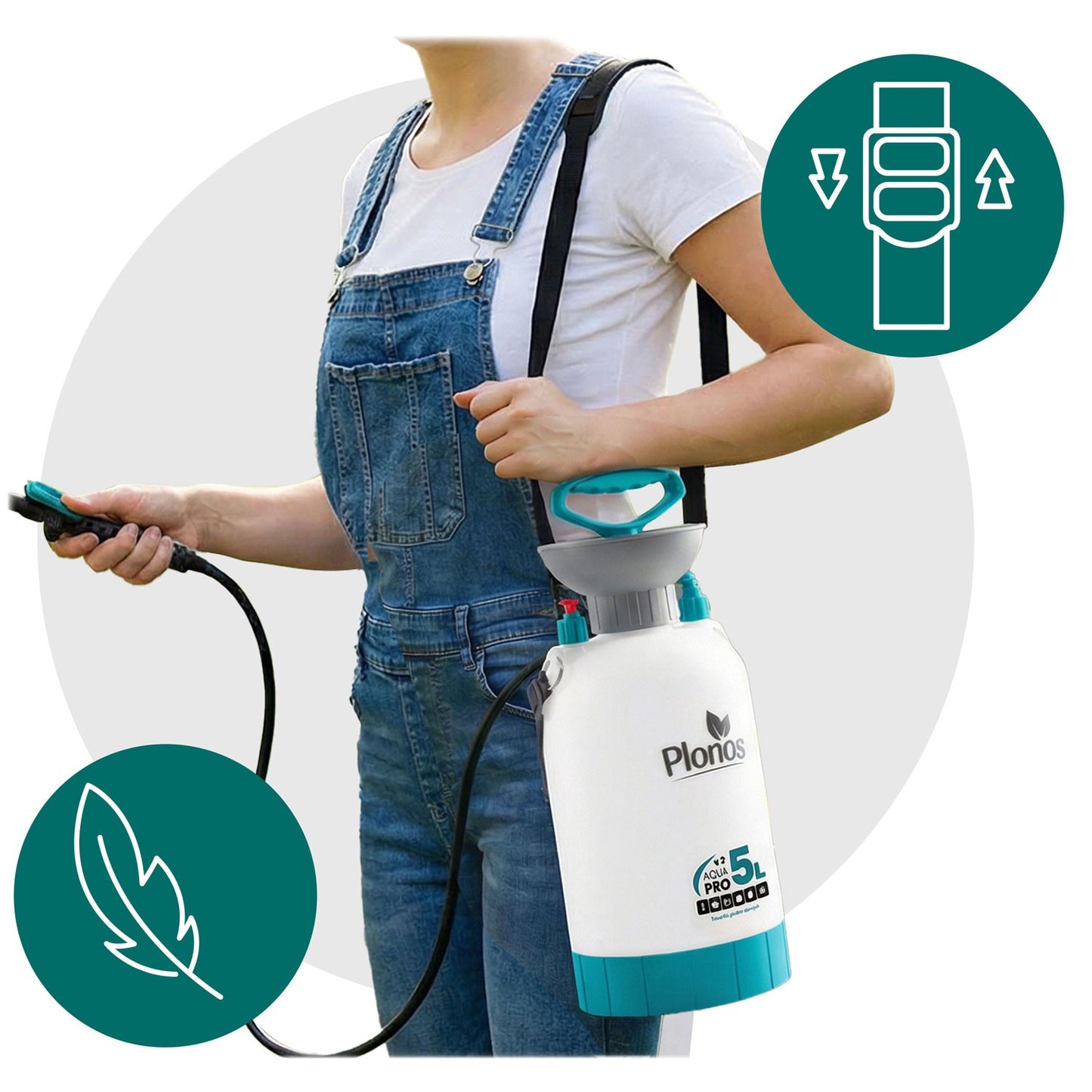 Handheld Pressure Sprayer 5L with Adjustable Lance