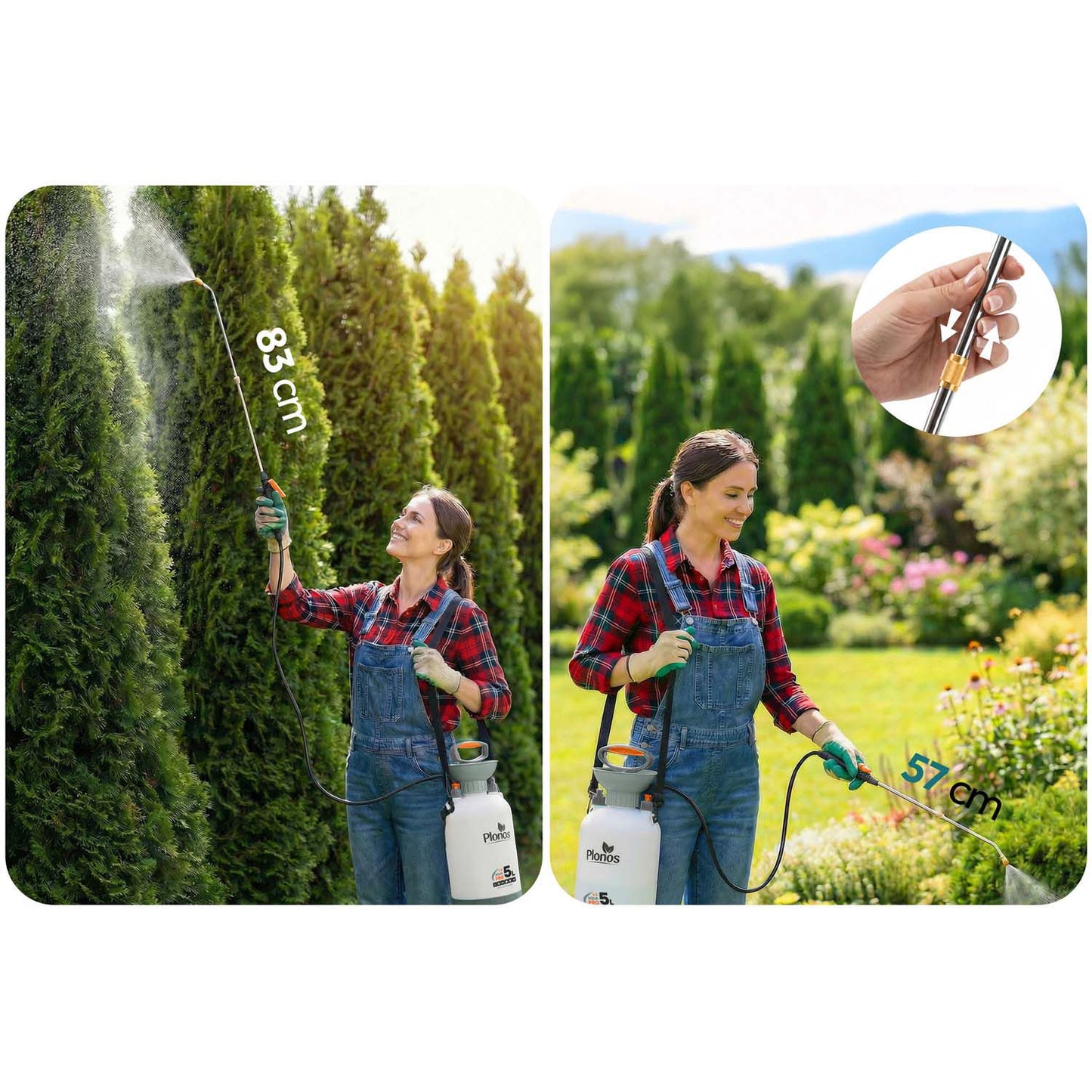 Handheld Pressure Sprayer 5L with Adjustable Lance