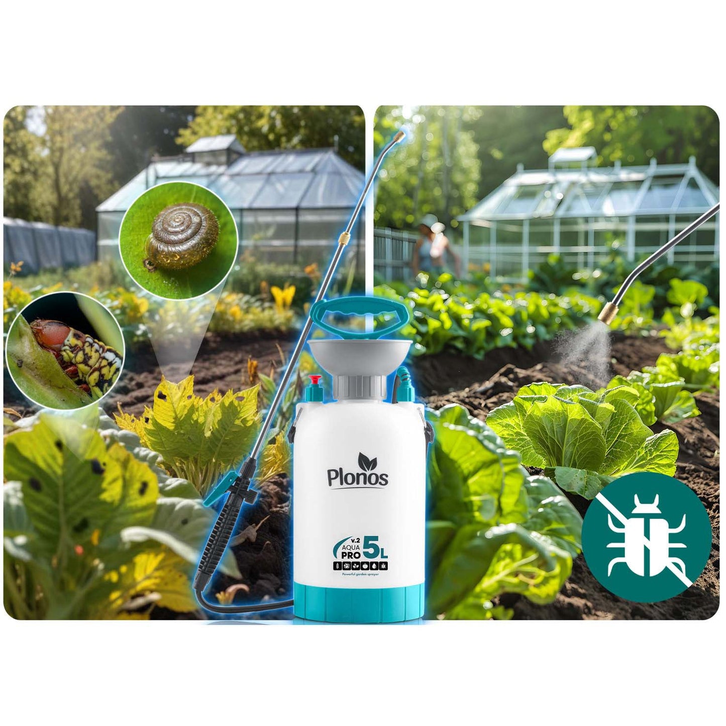 Handheld Pressure Sprayer 5L with Adjustable Lance