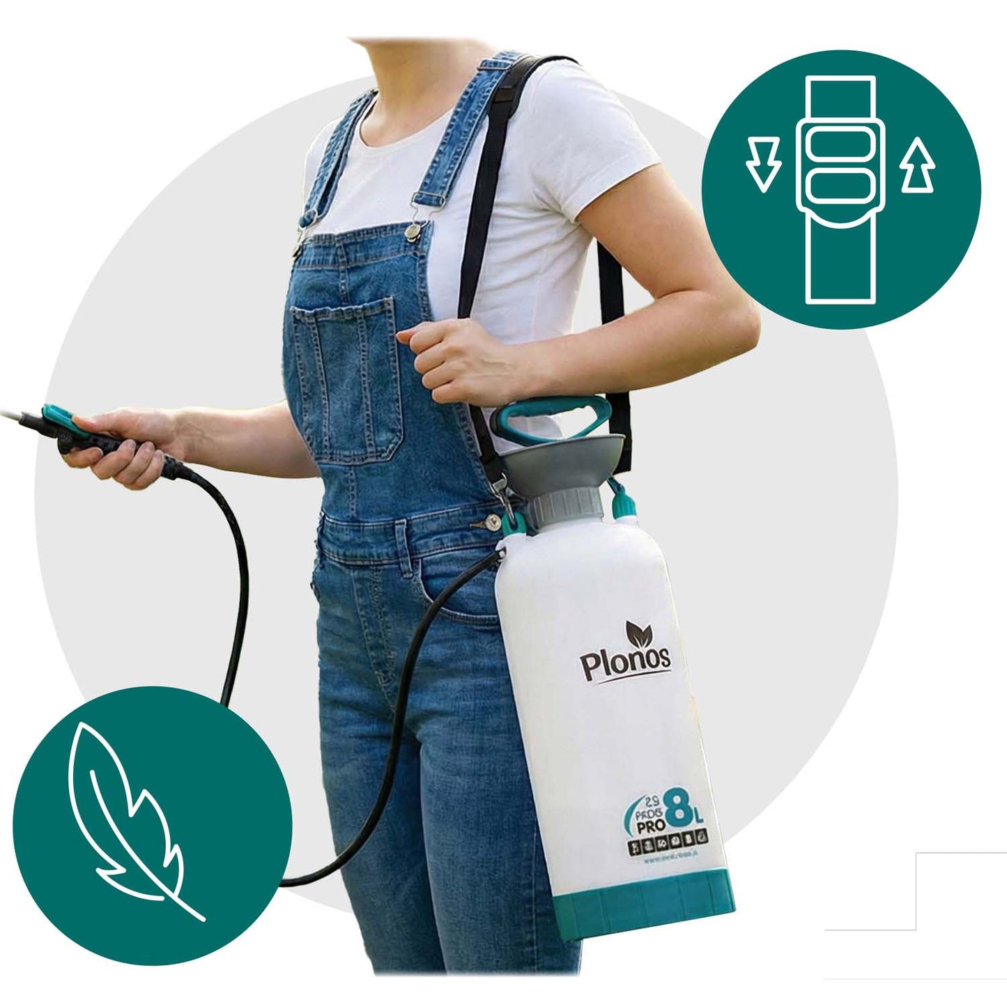 Handheld Pressure Sprayer 8L with Adjustable Lance