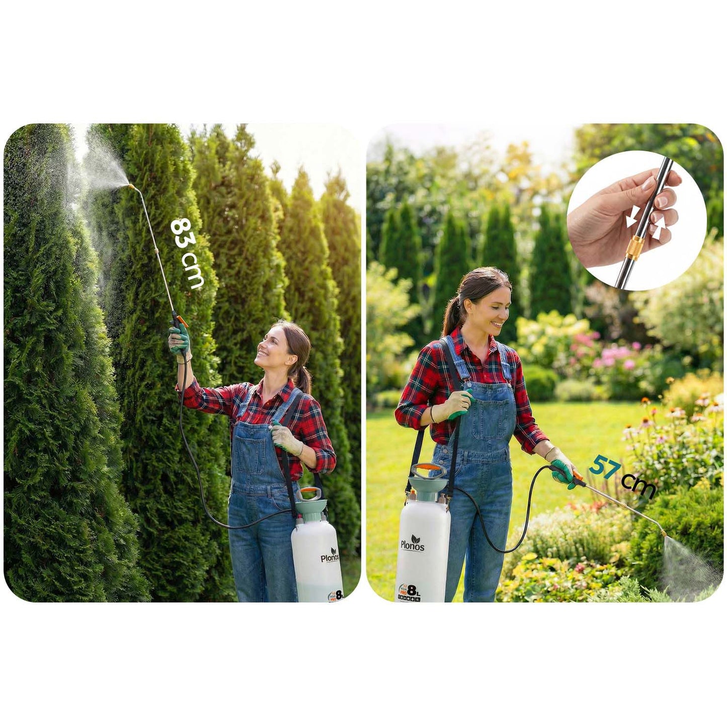Handheld Pressure Sprayer 8L with Adjustable Lance