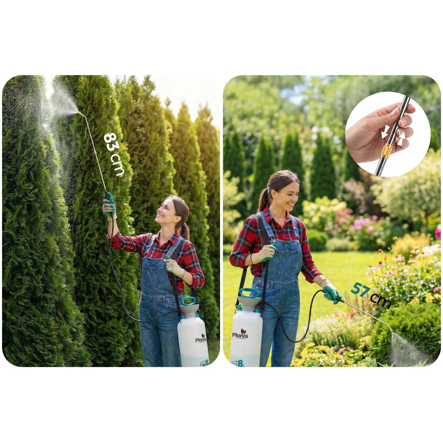 Handheld Pressure Sprayer 8L with Adjustable Lance