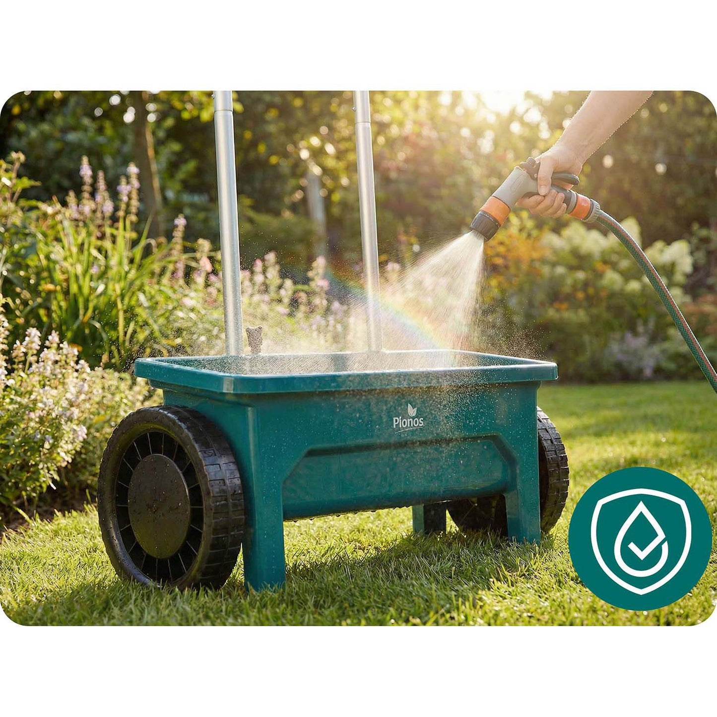 Handheld Seed and Fertilizer Spreader, 12L Capacity