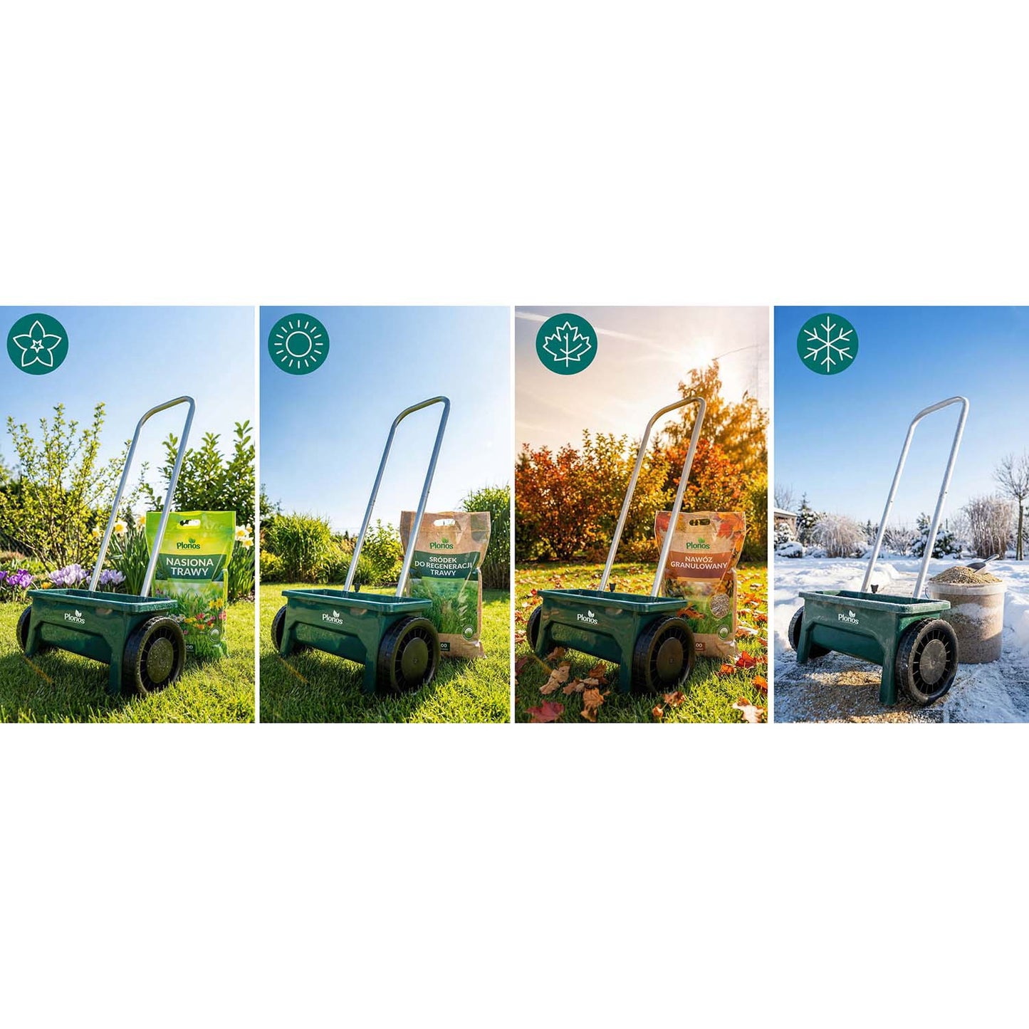 Handheld Seed and Fertilizer Spreader, 12L Capacity