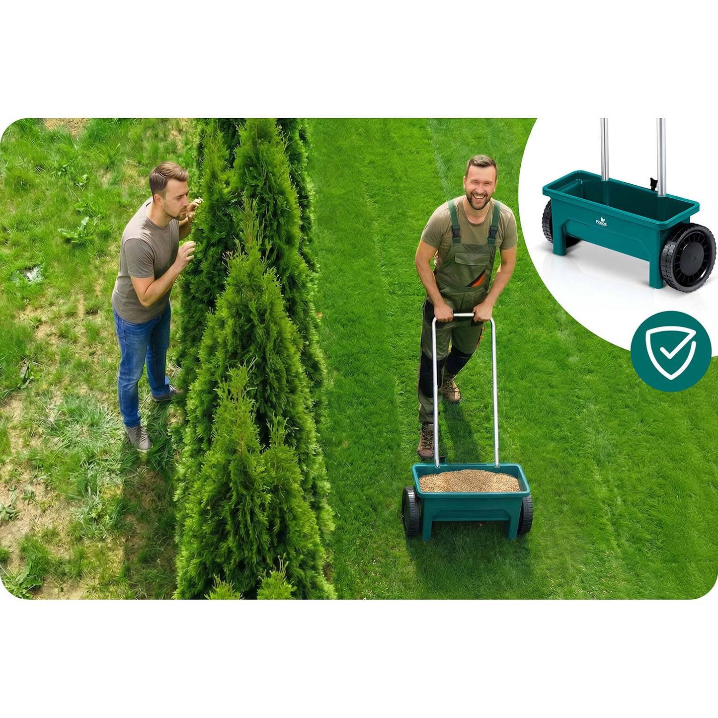 Handheld Seed and Fertilizer Spreader, 12L Capacity