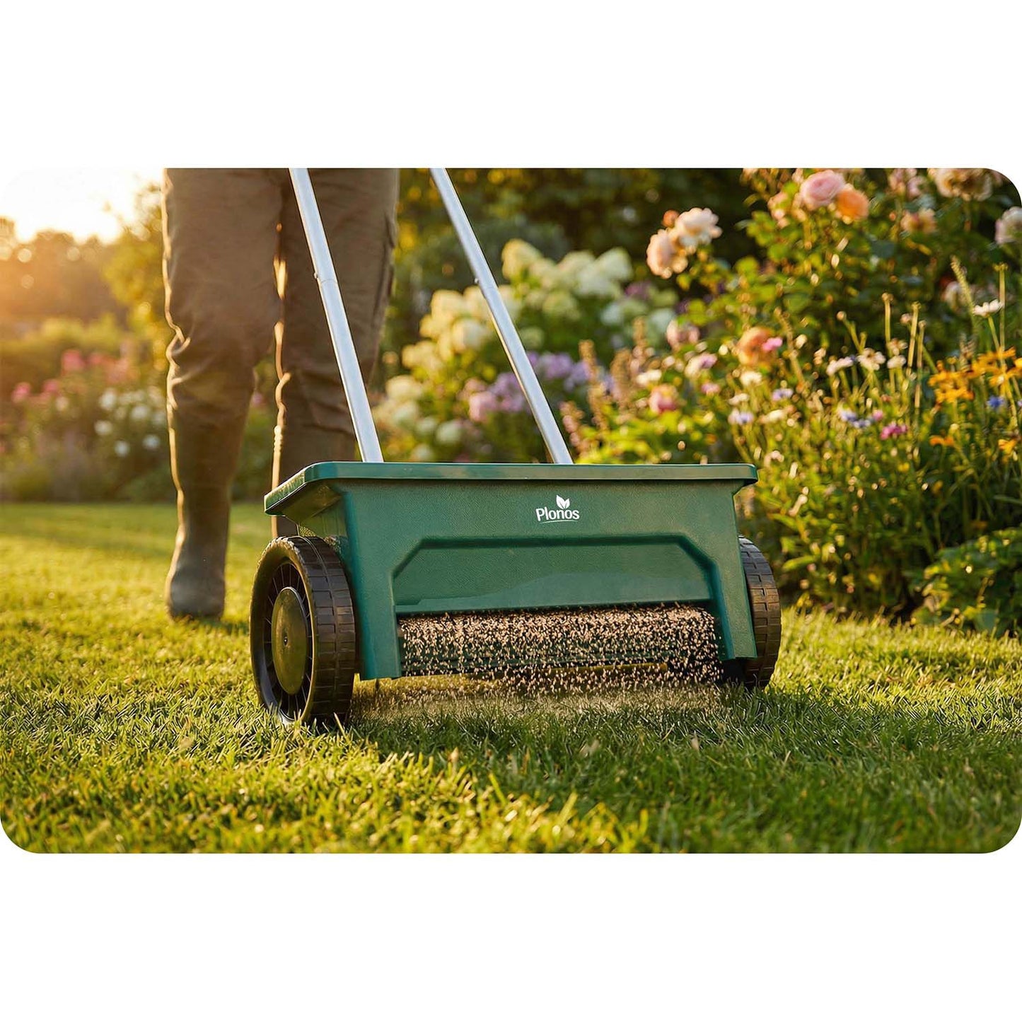 Handheld Seed and Fertilizer Spreader, 12L Capacity